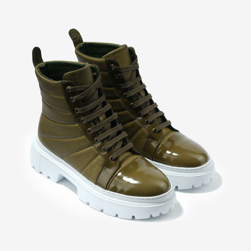 کفش نیم‌بوت زنانه چرم طبیعی مونو مدل J0158