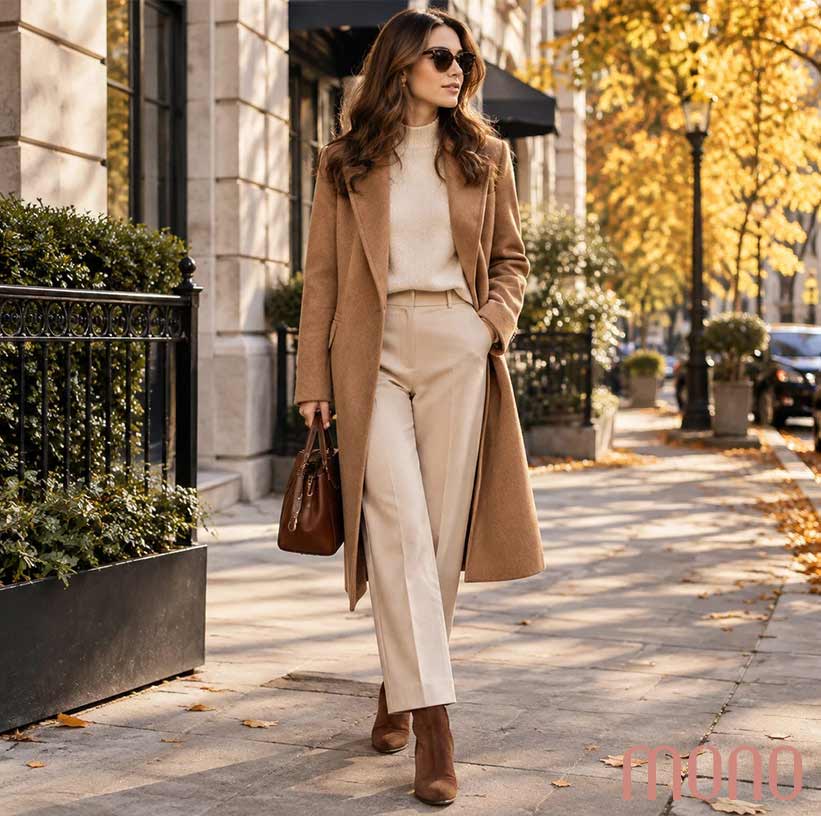 استایل با نیم بوت قهوه ای زنانه