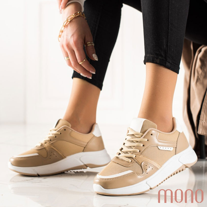 ست کتونی کرم با رنگ مشکی