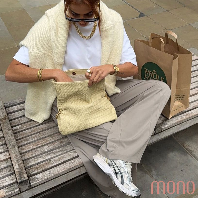 ست کتونی کرم با رنگ زرد