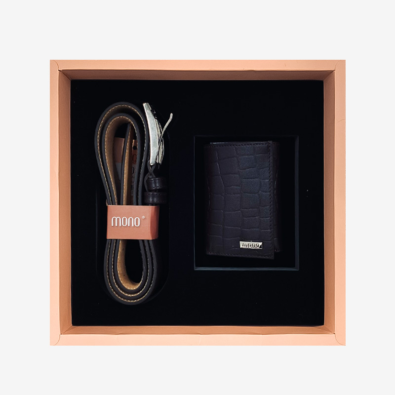 ست هدیه مردانه چرم طبیعی مونو mono مدل U0005